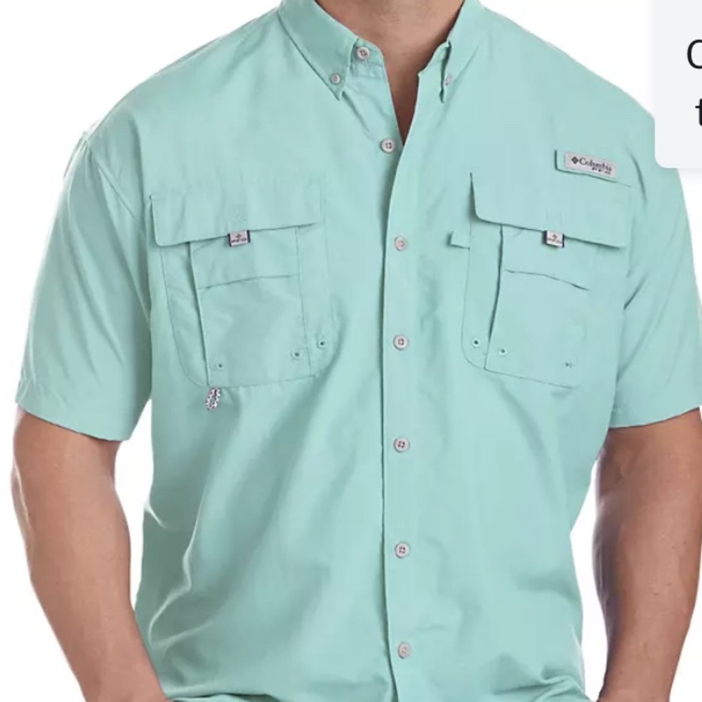 Columbia PFG Bahama II Shirt 3XL Big Tall Fishing Vented UPF Omni Shade Teal